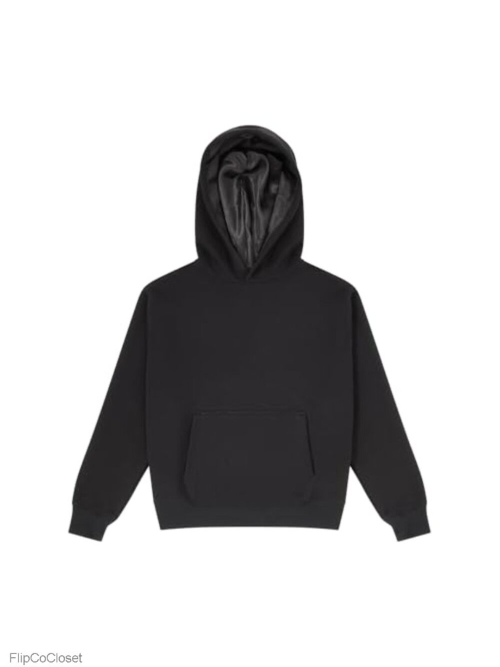 Satin-Lined Oversized Hoodie Frizz-Free Hair Cotton Fleece Sweatshirt